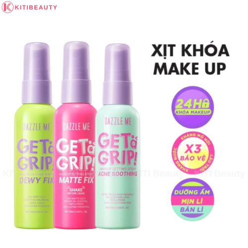 Xịt Khóa Nền DAZZLE ME Get A Grip Makeup Setting Spray 60ml